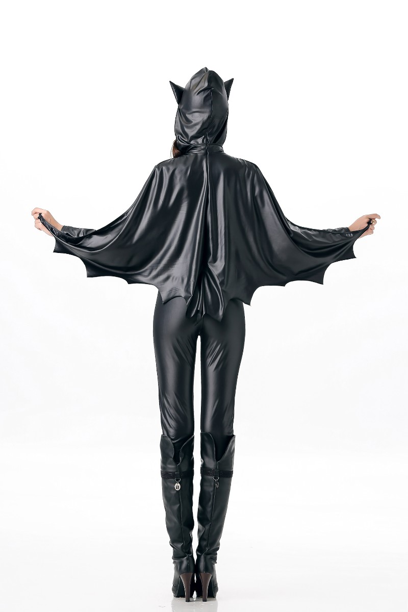 F1738 New Black Leather Halloween Uniform Cosplay Costume For Women